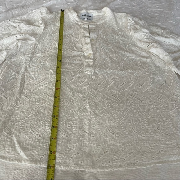 Frnch Clyde embroidery with ruffles Shirt – Blanc - Picture 8 of 15